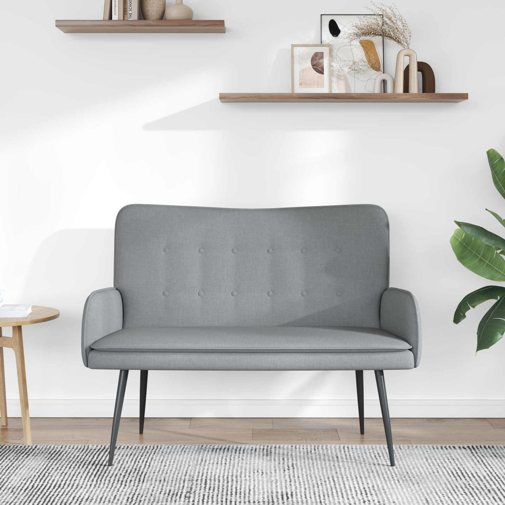 vidaXL Sofa dwuosobowa jasnoszary 115 x 61 x 87 cm tkanina