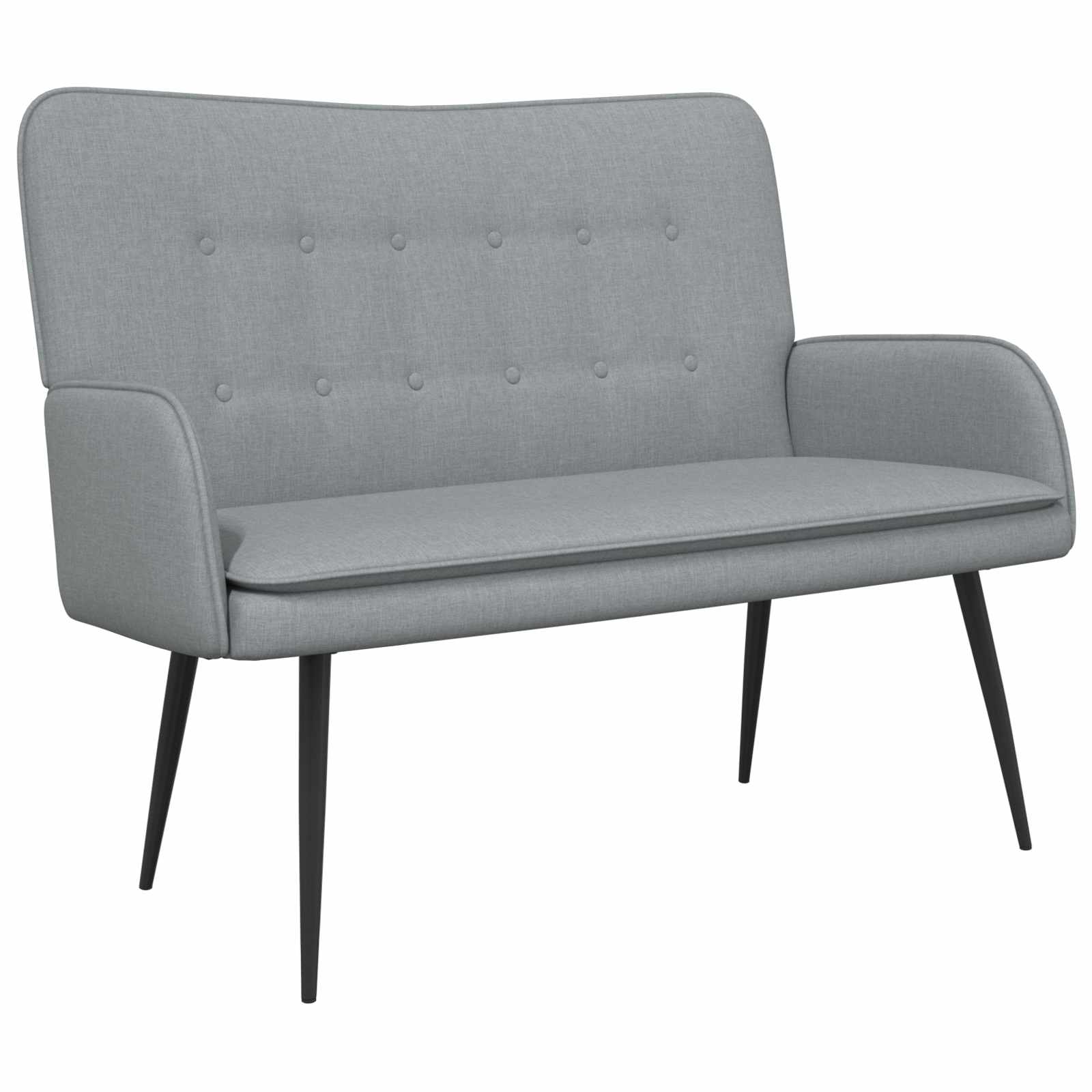 vidaXL Sofa dwuosobowa jasnoszary 115 x 61 x 87 cm tkanina