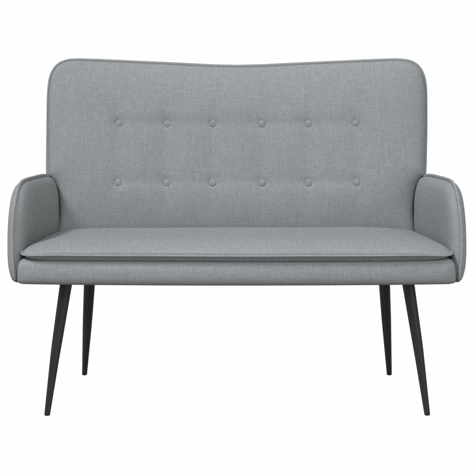 vidaXL Sofa dwuosobowa jasnoszary 115 x 61 x 87 cm tkanina