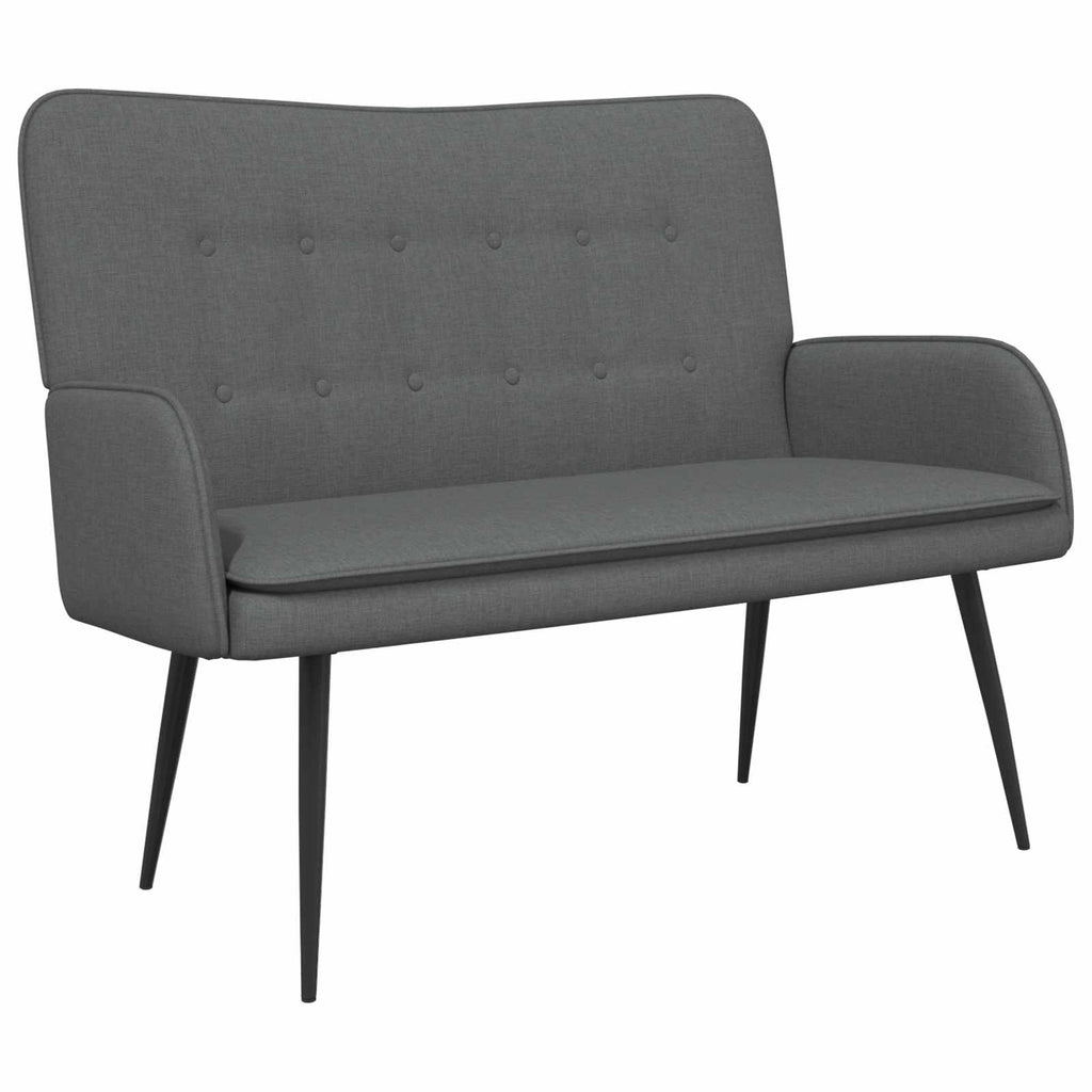 vidaXL Sofa dwuosobowa ciemnoszary 115 x 61 x 87 cm tkanina