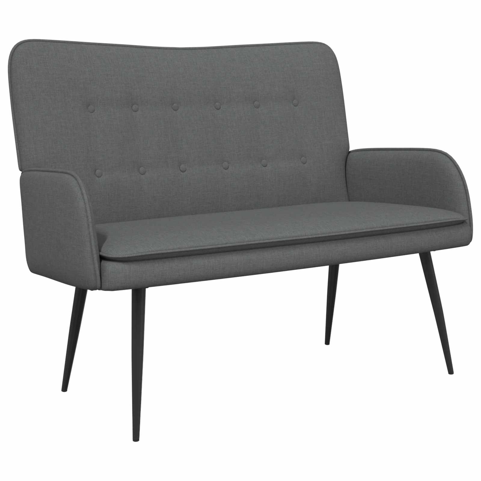 vidaXL Sofa dwuosobowa ciemnoszary 115 x 61 x 87 cm tkanina