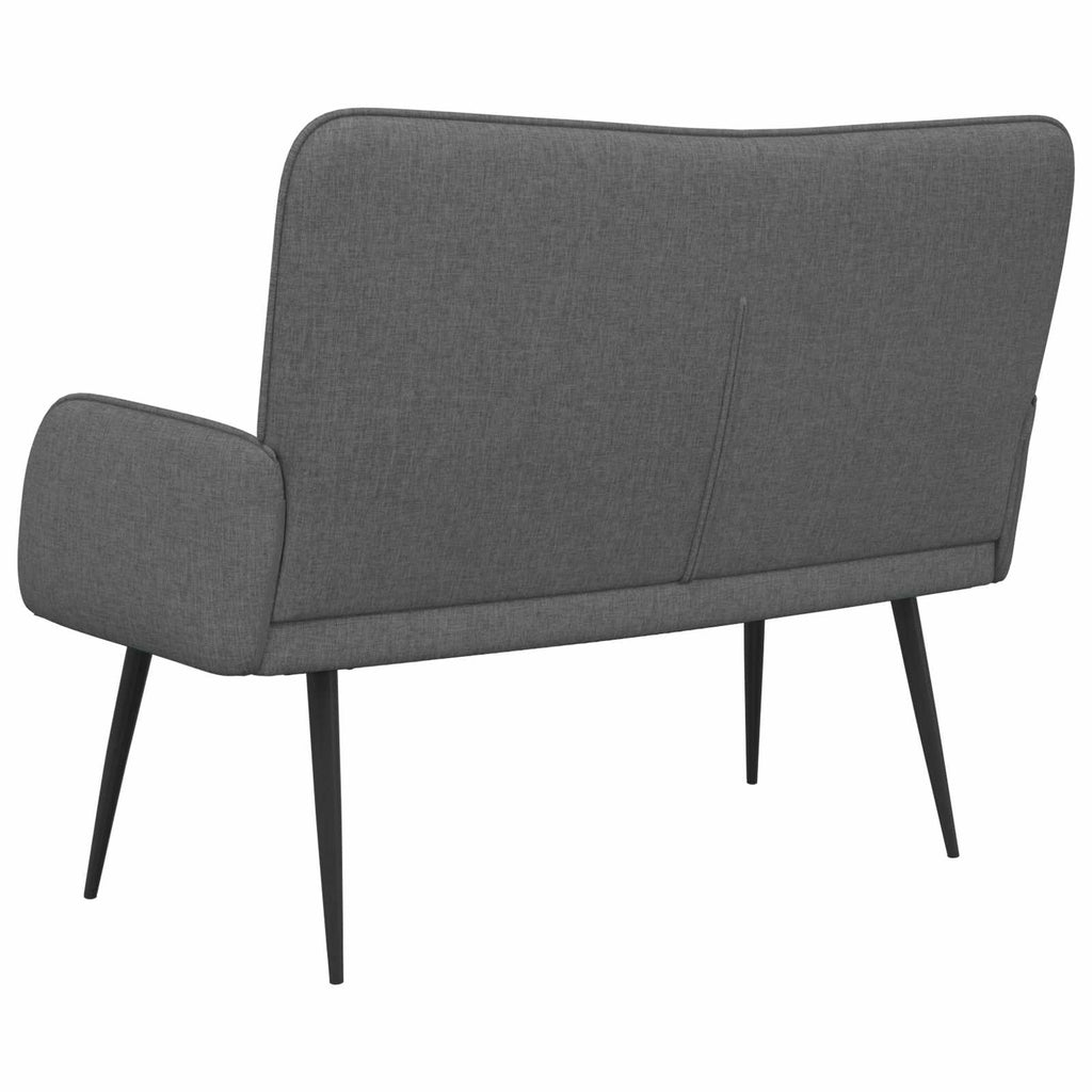 vidaXL Sofa dwuosobowa ciemnoszary 115 x 61 x 87 cm tkanina