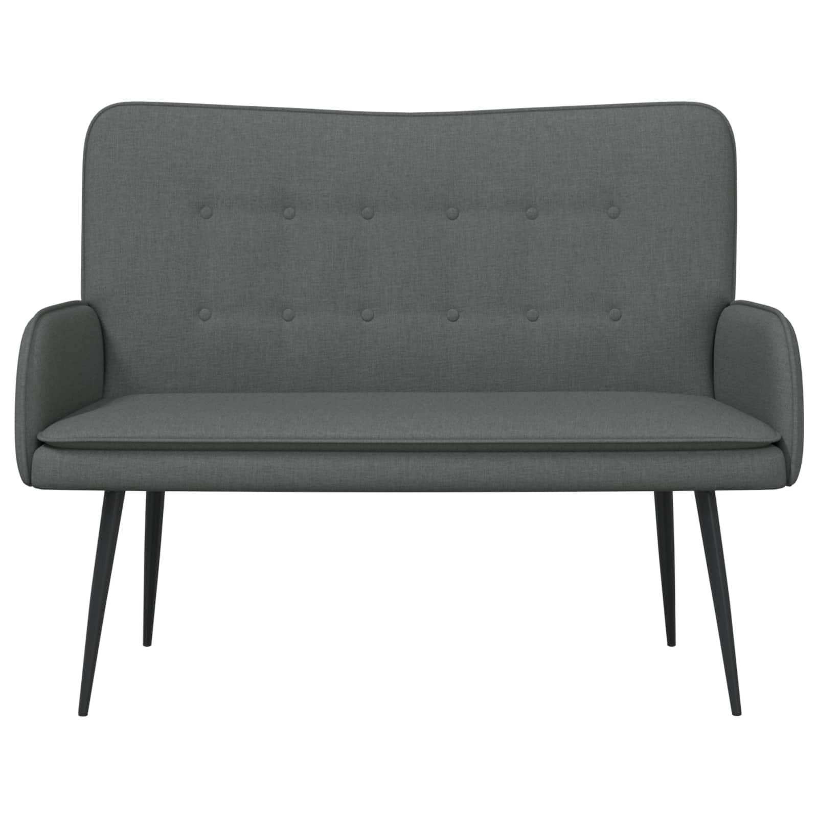 vidaXL Sofa dwuosobowa ciemnoszary 115 x 61 x 87 cm tkanina