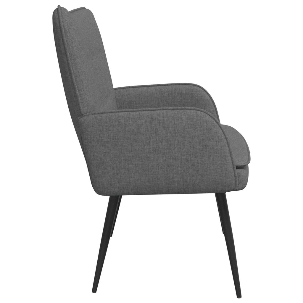 vidaXL Sofa dwuosobowa ciemnoszary 115 x 61 x 87 cm tkanina