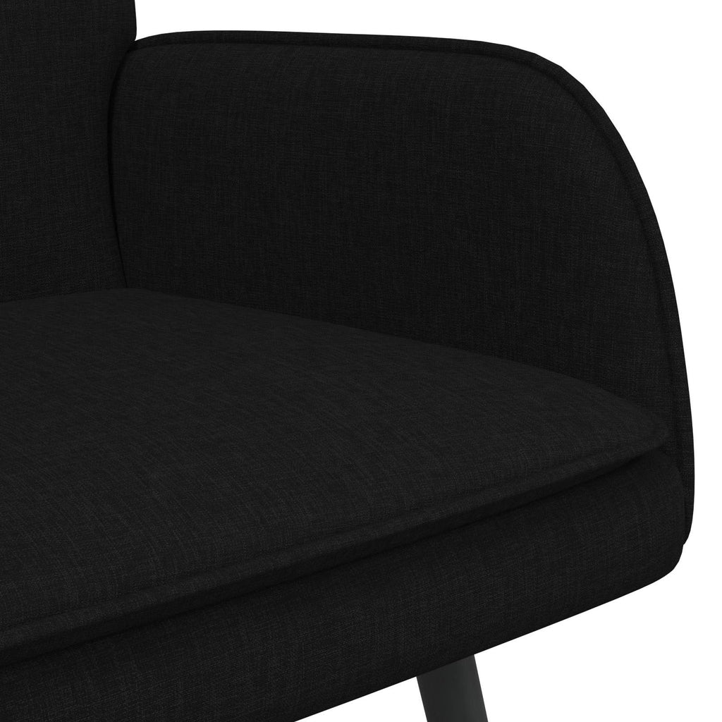 vidaXL Sofa dwuosobowa Czarny 115 x 61 x 87 cm tkanina