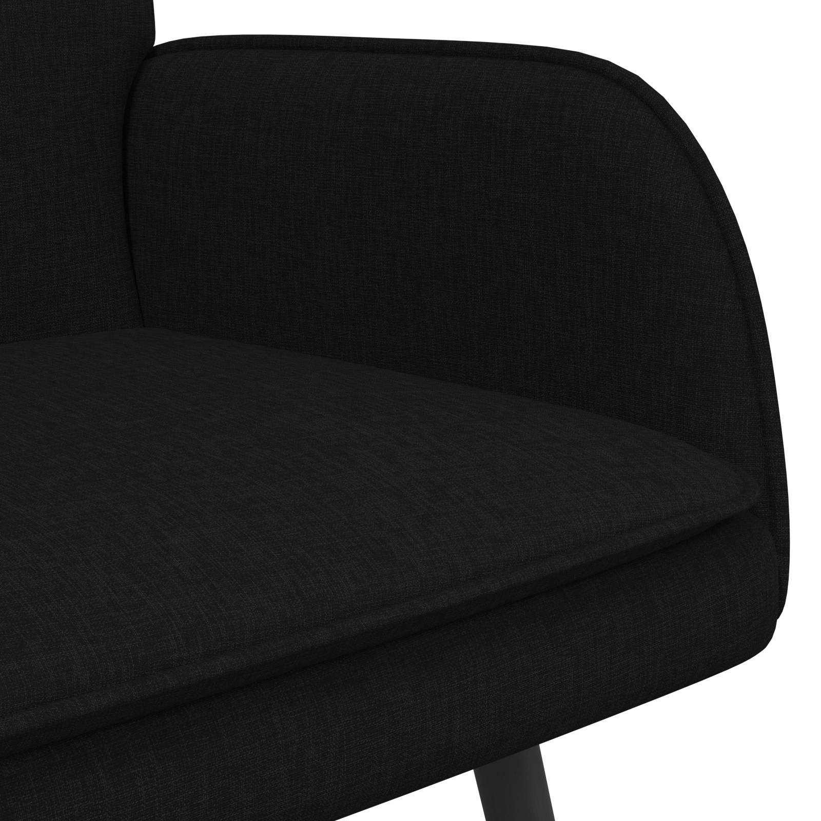 vidaXL Sofa dwuosobowa Czarny 115 x 61 x 87 cm tkanina