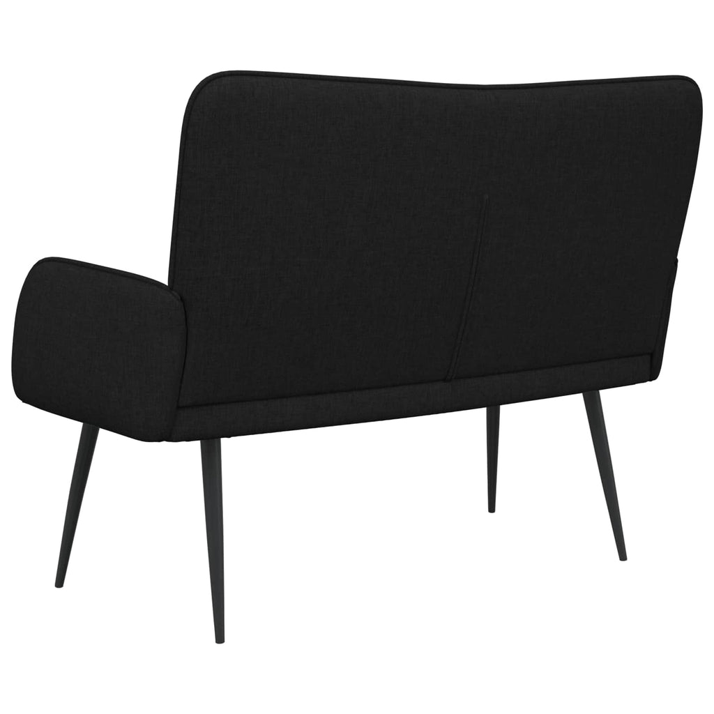 vidaXL Sofa dwuosobowa Czarny 115 x 61 x 87 cm tkanina