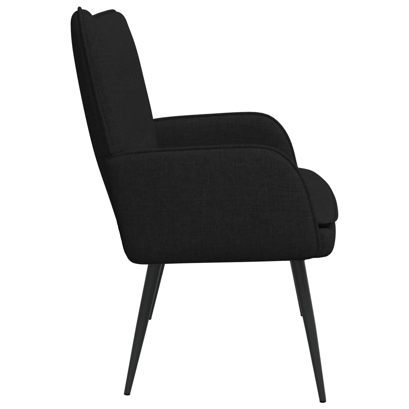 vidaXL Sofa dwuosobowa Czarny 115 x 61 x 87 cm tkanina
