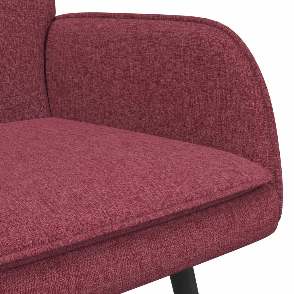 vidaXL Sofa dwuosobowa Czerwone wino 115 x 61 x 87 cm tkanina