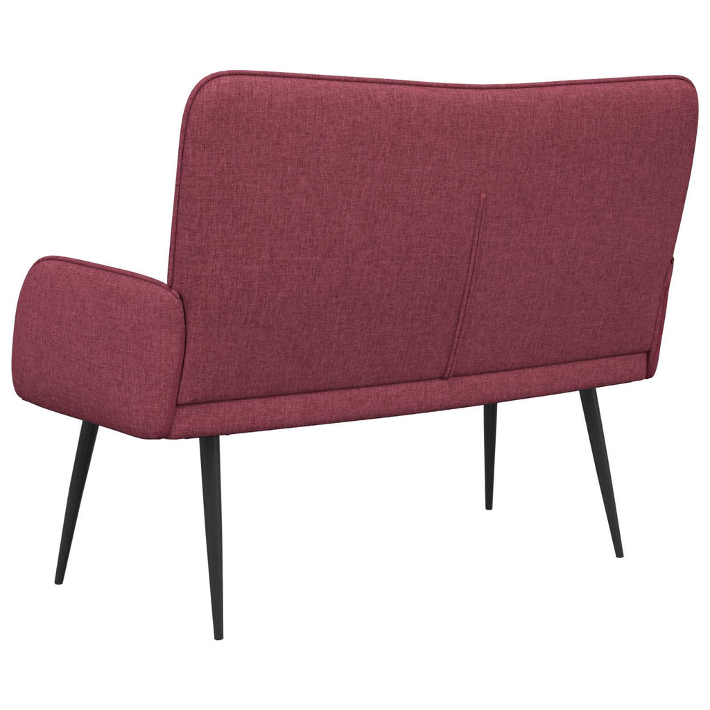 vidaXL Sofa dwuosobowa Czerwone wino 115 x 61 x 87 cm tkanina