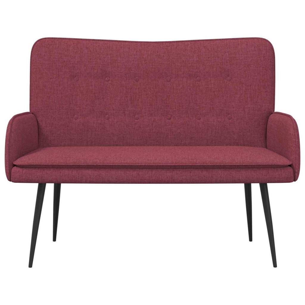 vidaXL Sofa dwuosobowa Czerwone wino 115 x 61 x 87 cm tkanina