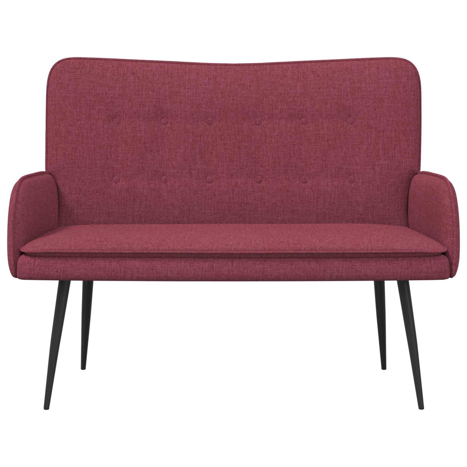 vidaXL Sofa dwuosobowa Czerwone wino 115 x 61 x 87 cm tkanina