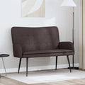 vidaXL Sofa dwuosobowa Ciemny brąz 115 x 61 x 87 cm tkanina
