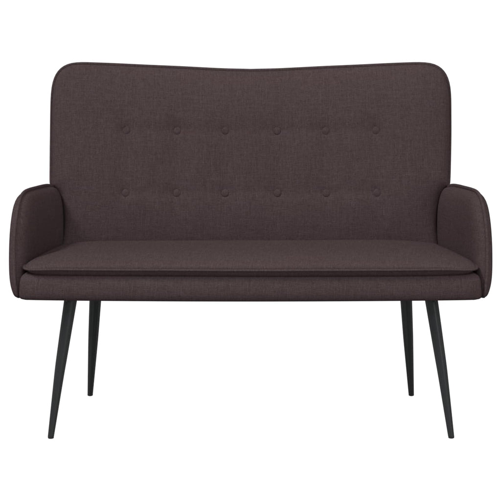 vidaXL Sofa dwuosobowa Ciemny brąz 115 x 61 x 87 cm tkanina
