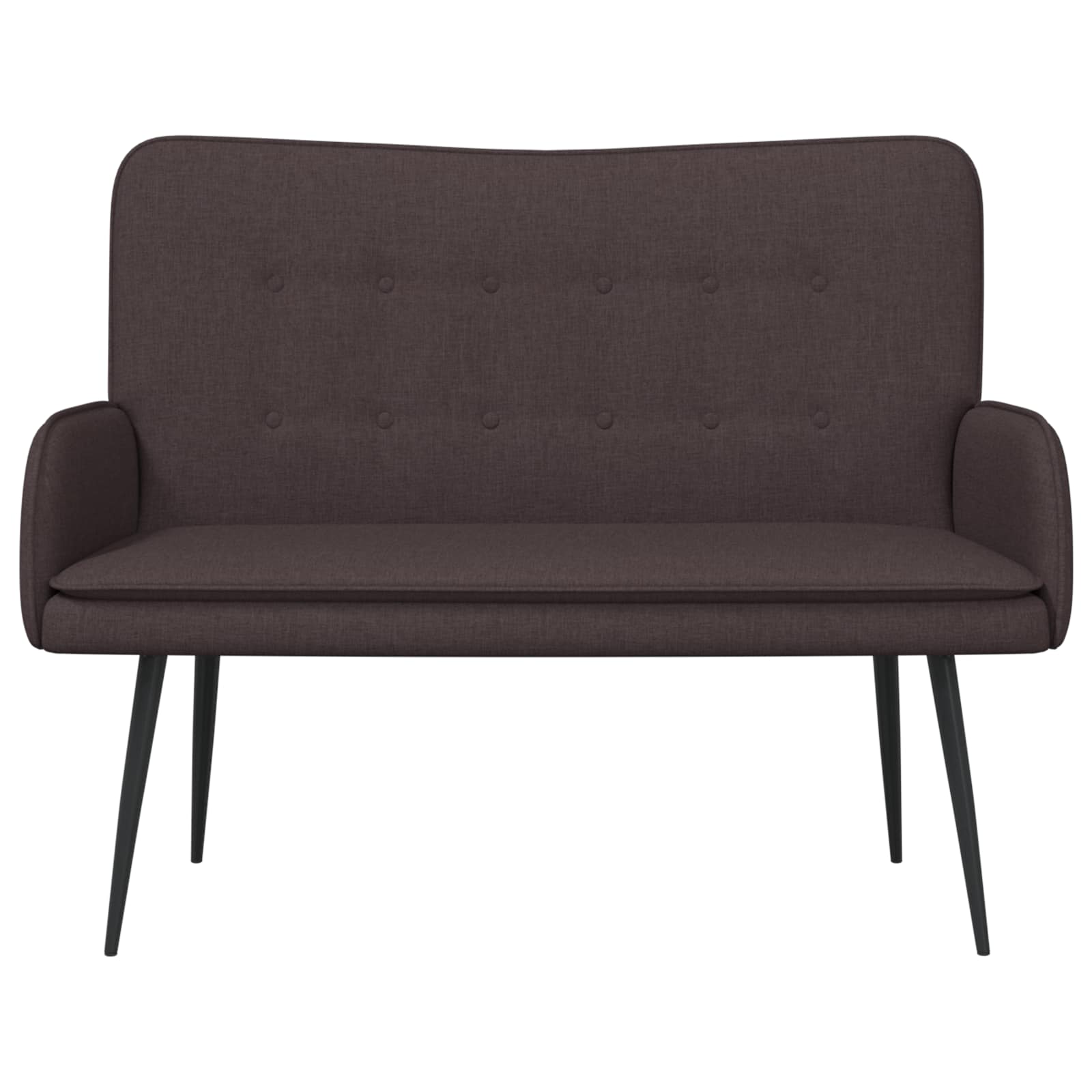 vidaXL Sofa dwuosobowa Ciemny brąz 115 x 61 x 87 cm tkanina