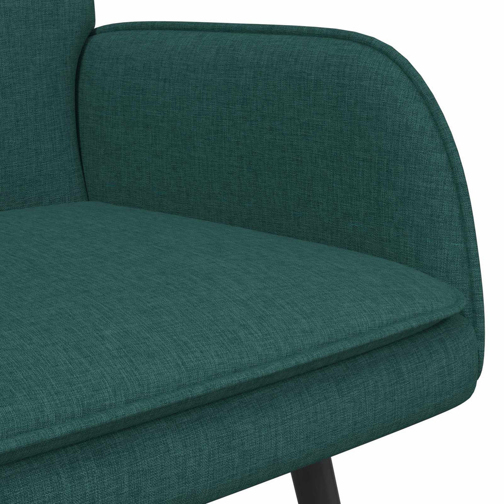 vidaXL Sofa dwuosobowa Ciemnozielony 115 x 61 x 87 cm tkanina