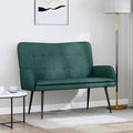 vidaXL Sofa dwuosobowa Ciemnozielony 115 x 61 x 87 cm tkanina