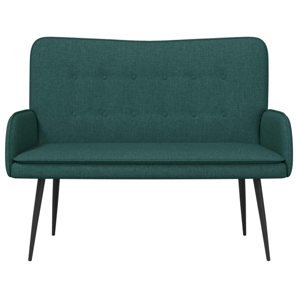 vidaXL Sofa dwuosobowa Ciemnozielony 115 x 61 x 87 cm tkanina