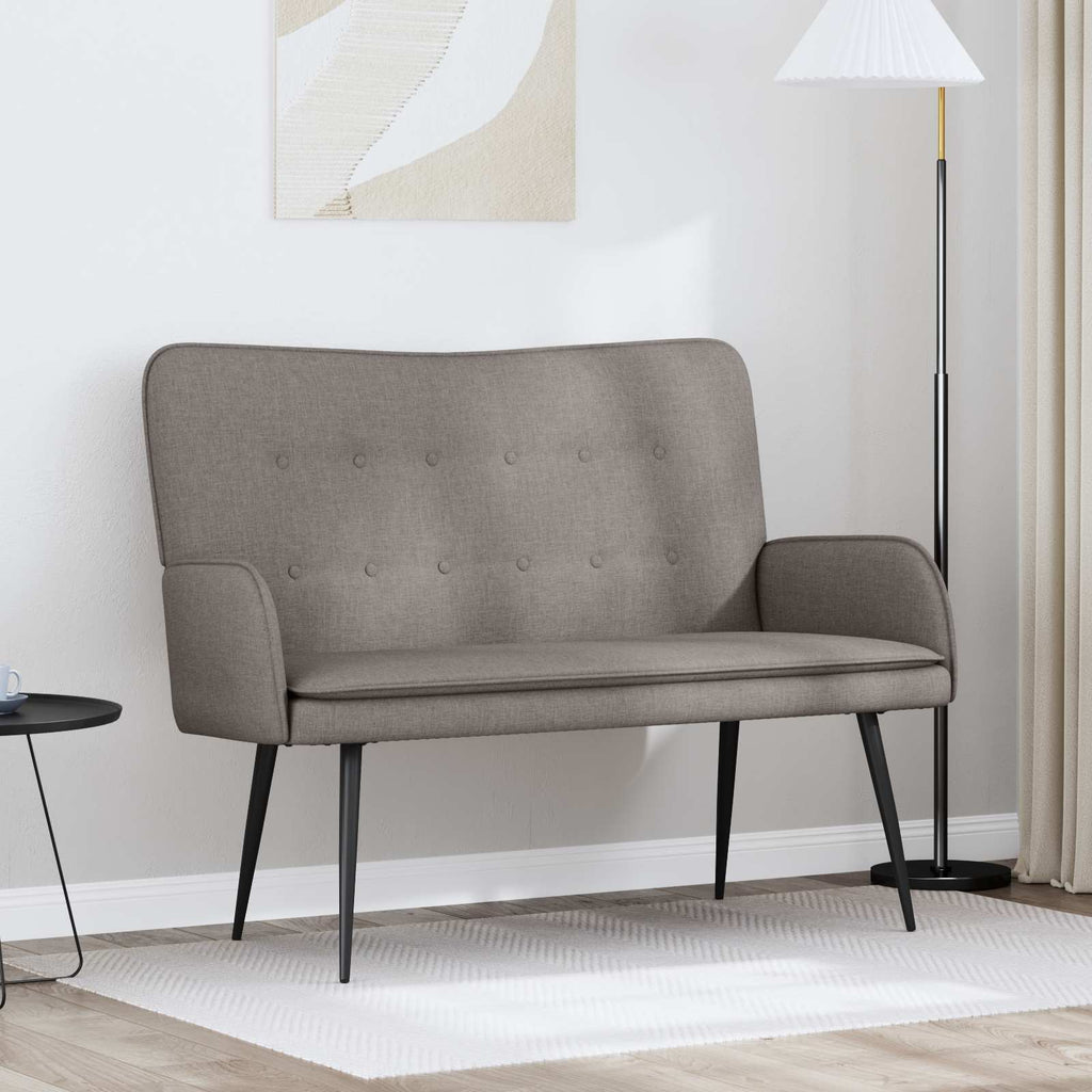 vidaXL Sofa dwuosobowa Ciemnoszary 115 x 61 x 87 cm tkanina