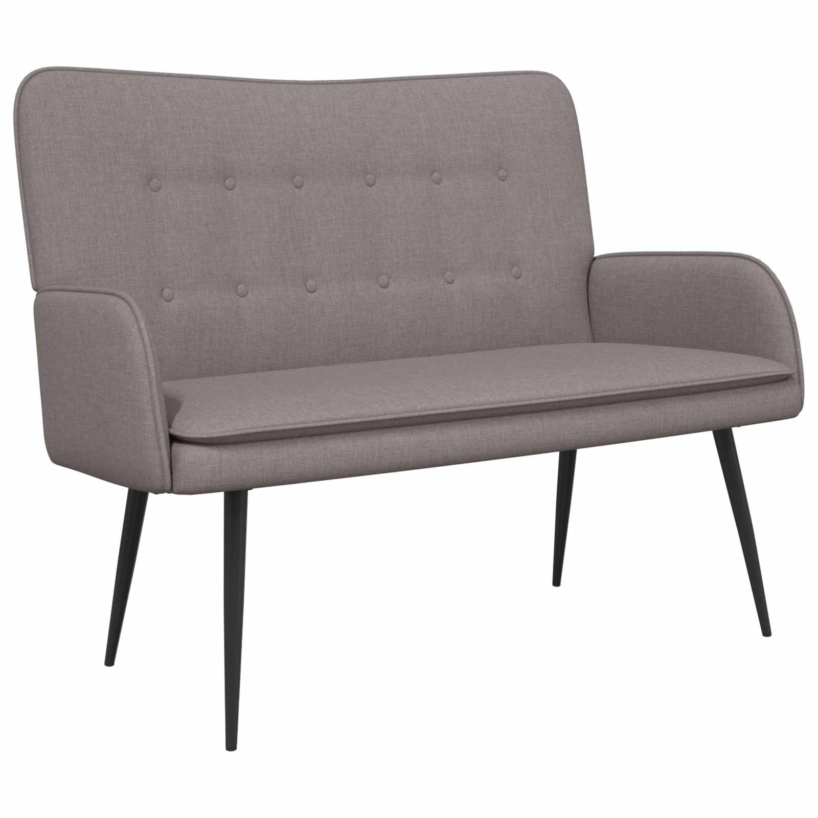 vidaXL Sofa dwuosobowa Ciemnoszary 115 x 61 x 87 cm tkanina