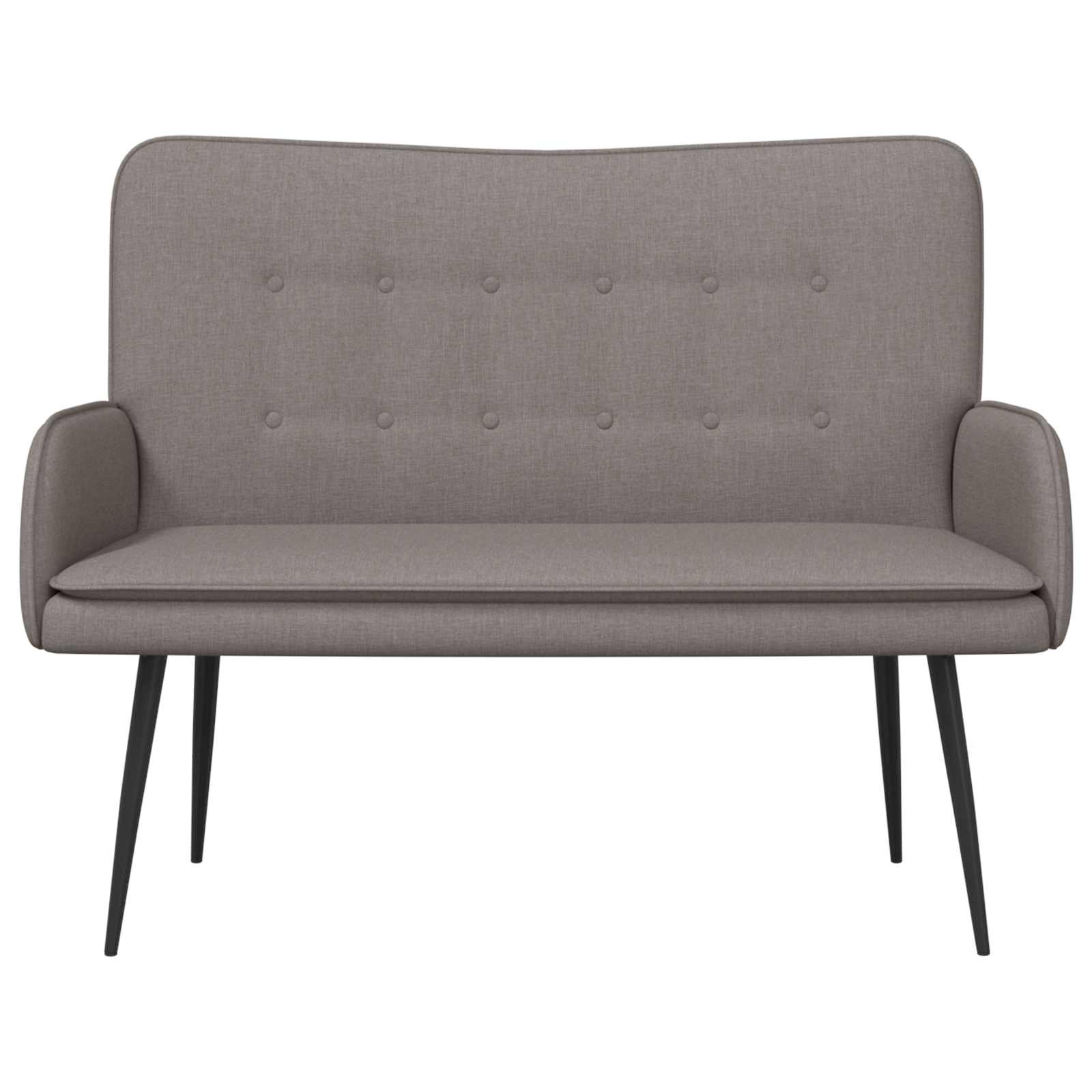 vidaXL Sofa dwuosobowa Ciemnoszary 115 x 61 x 87 cm tkanina