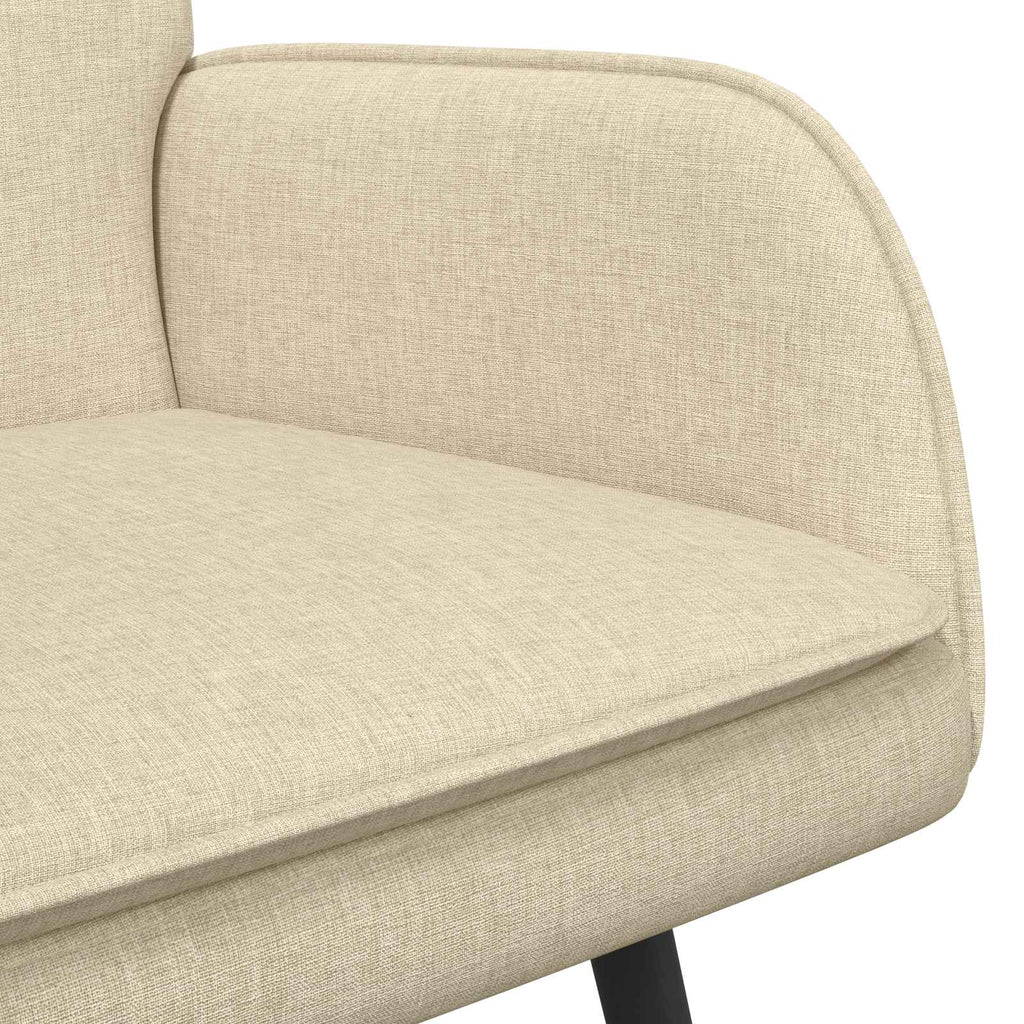 vidaXL Sofa dwuosobowa kremowy 115 x 61 x 87 cm tkanina