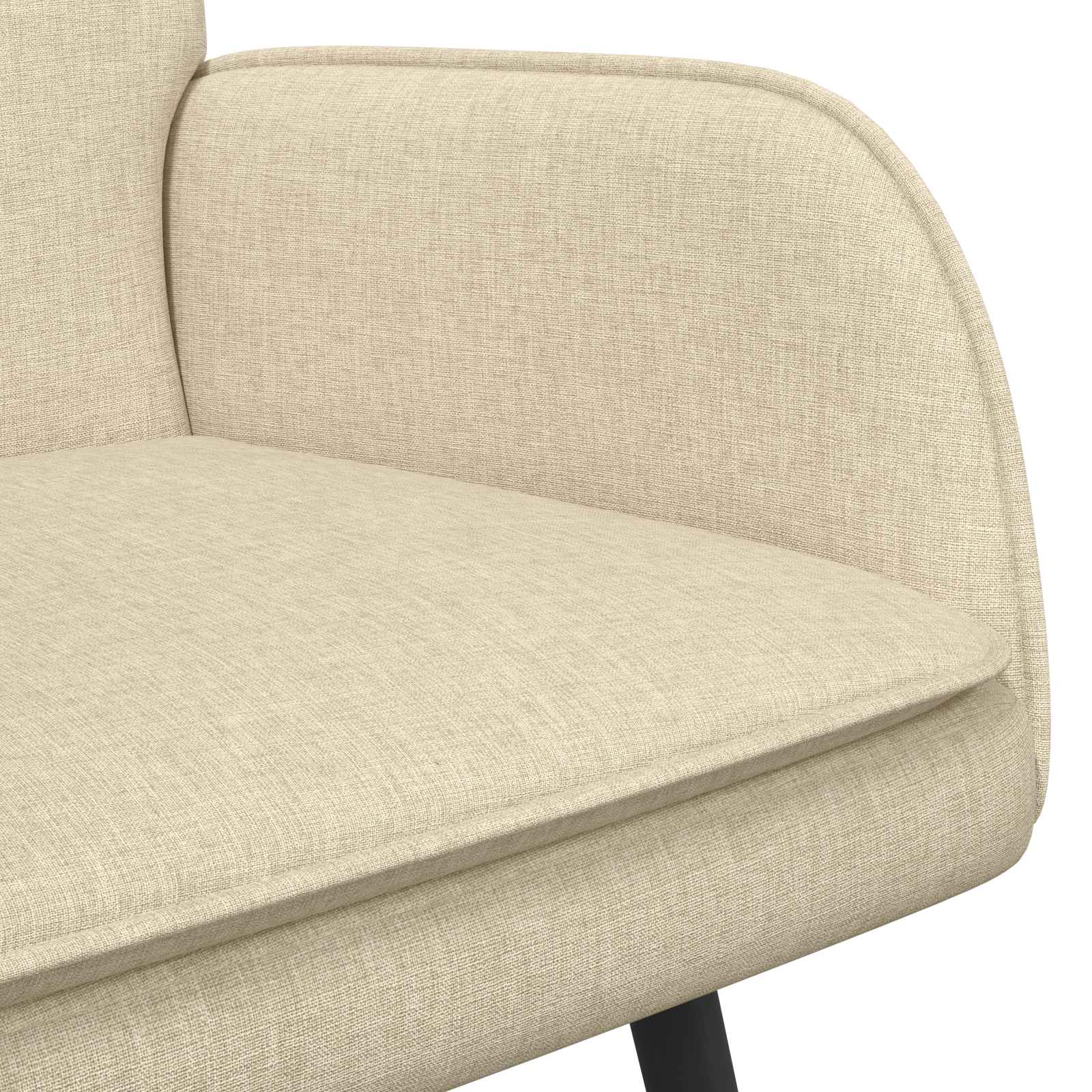 vidaXL Sofa dwuosobowa kremowy 115 x 61 x 87 cm tkanina