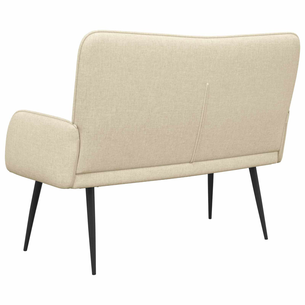 vidaXL Sofa dwuosobowa kremowy 115 x 61 x 87 cm tkanina