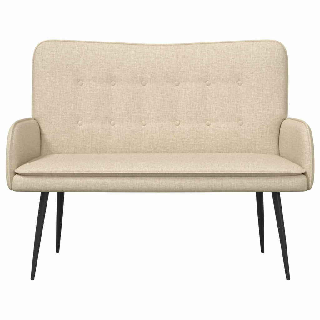 vidaXL Sofa dwuosobowa kremowy 115 x 61 x 87 cm tkanina