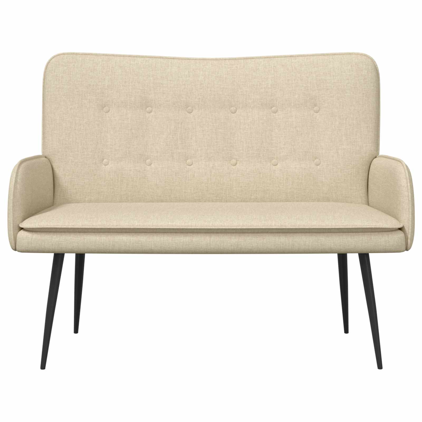 vidaXL Sofa dwuosobowa kremowy 115 x 61 x 87 cm tkanina