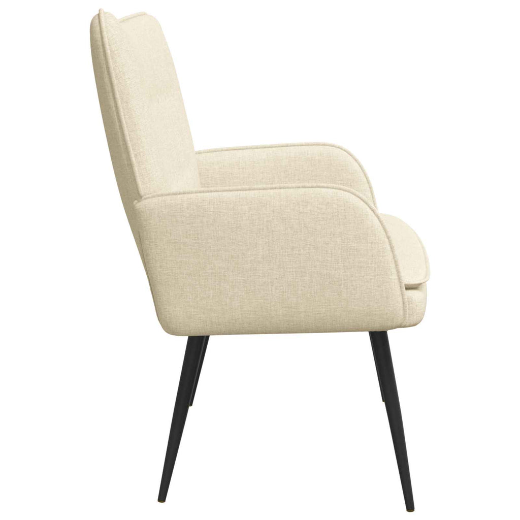 vidaXL Sofa dwuosobowa kremowy 115 x 61 x 87 cm tkanina