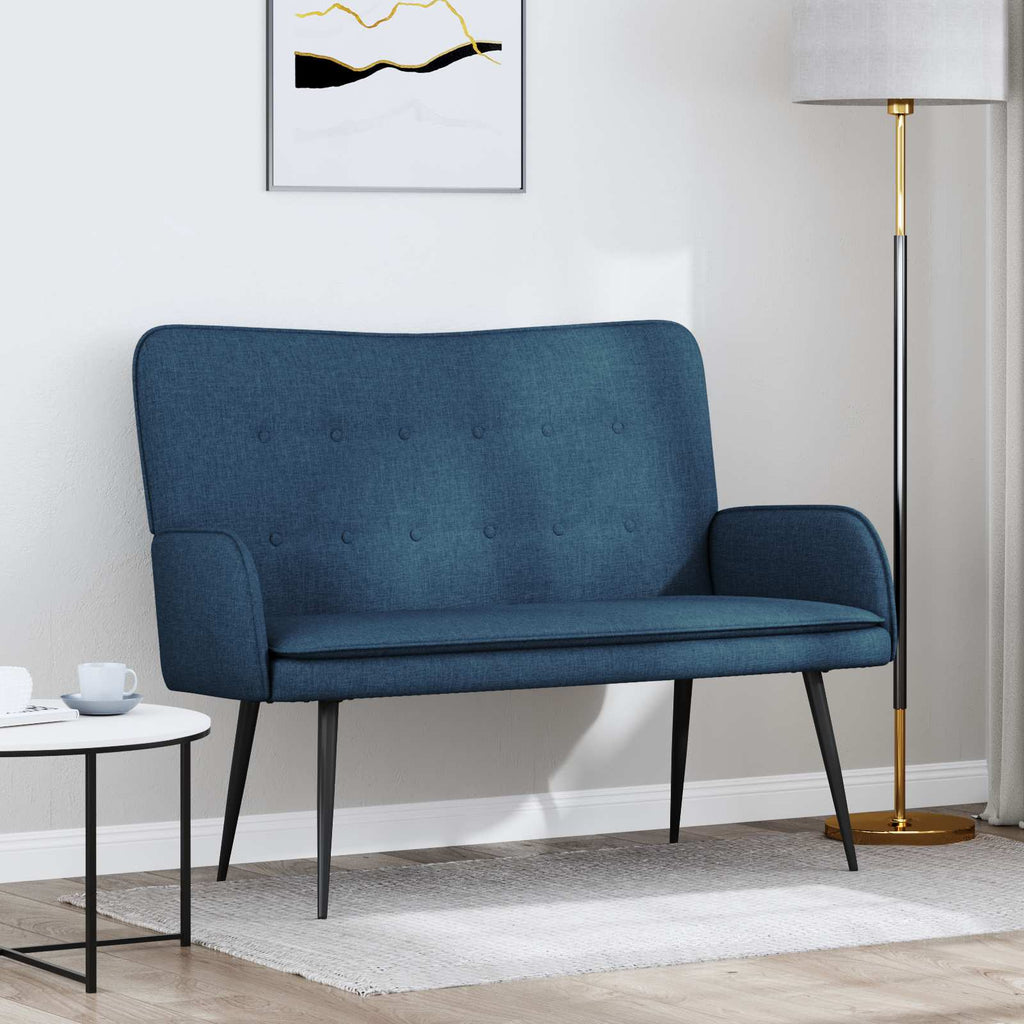 vidaXL Sofa dwuosobowa niebieski 115 x 61 x 87 cm tkanina