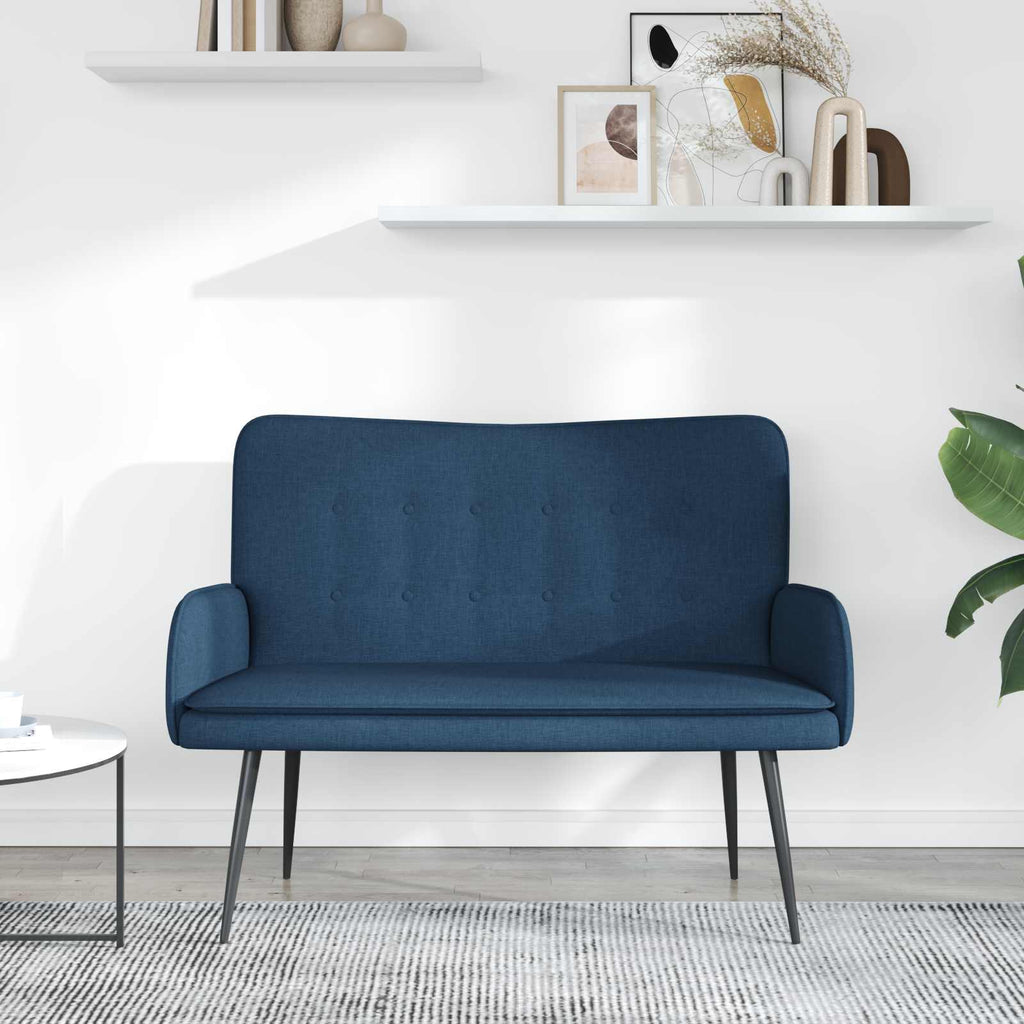 vidaXL Sofa dwuosobowa niebieski 115 x 61 x 87 cm tkanina