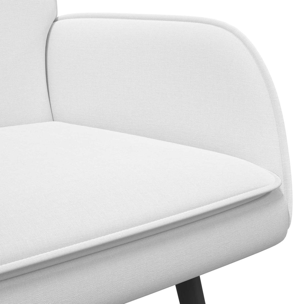 vidaXL Sofa dwuosobowa Biały 115 x 61 x 87 cm tkanina