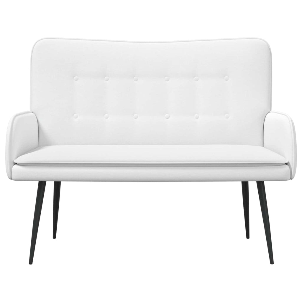 vidaXL Sofa dwuosobowa Biały 115 x 61 x 87 cm tkanina
