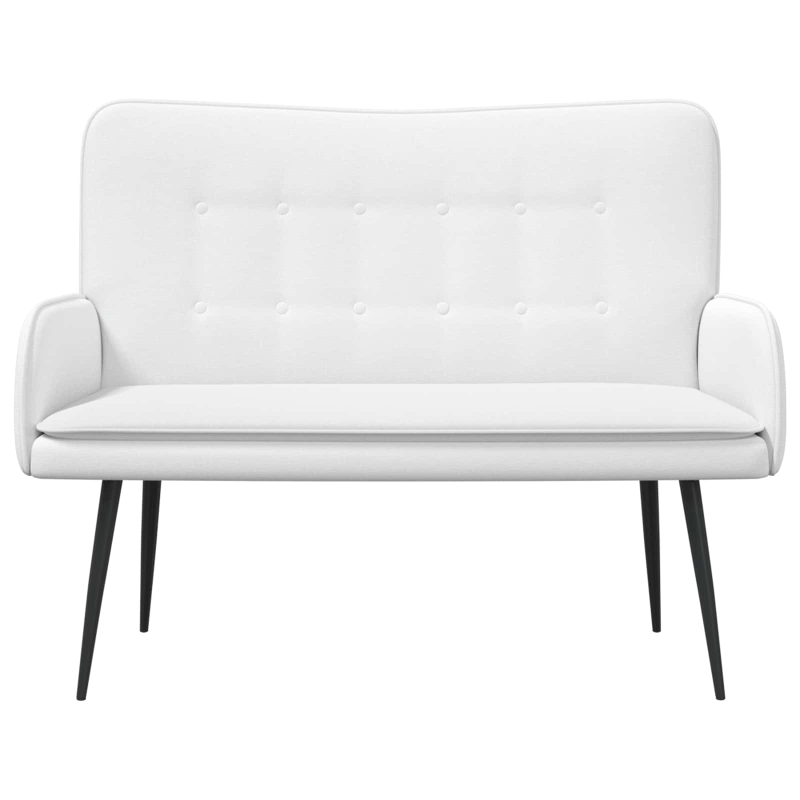 vidaXL Sofa dwuosobowa Biały 115 x 61 x 87 cm tkanina