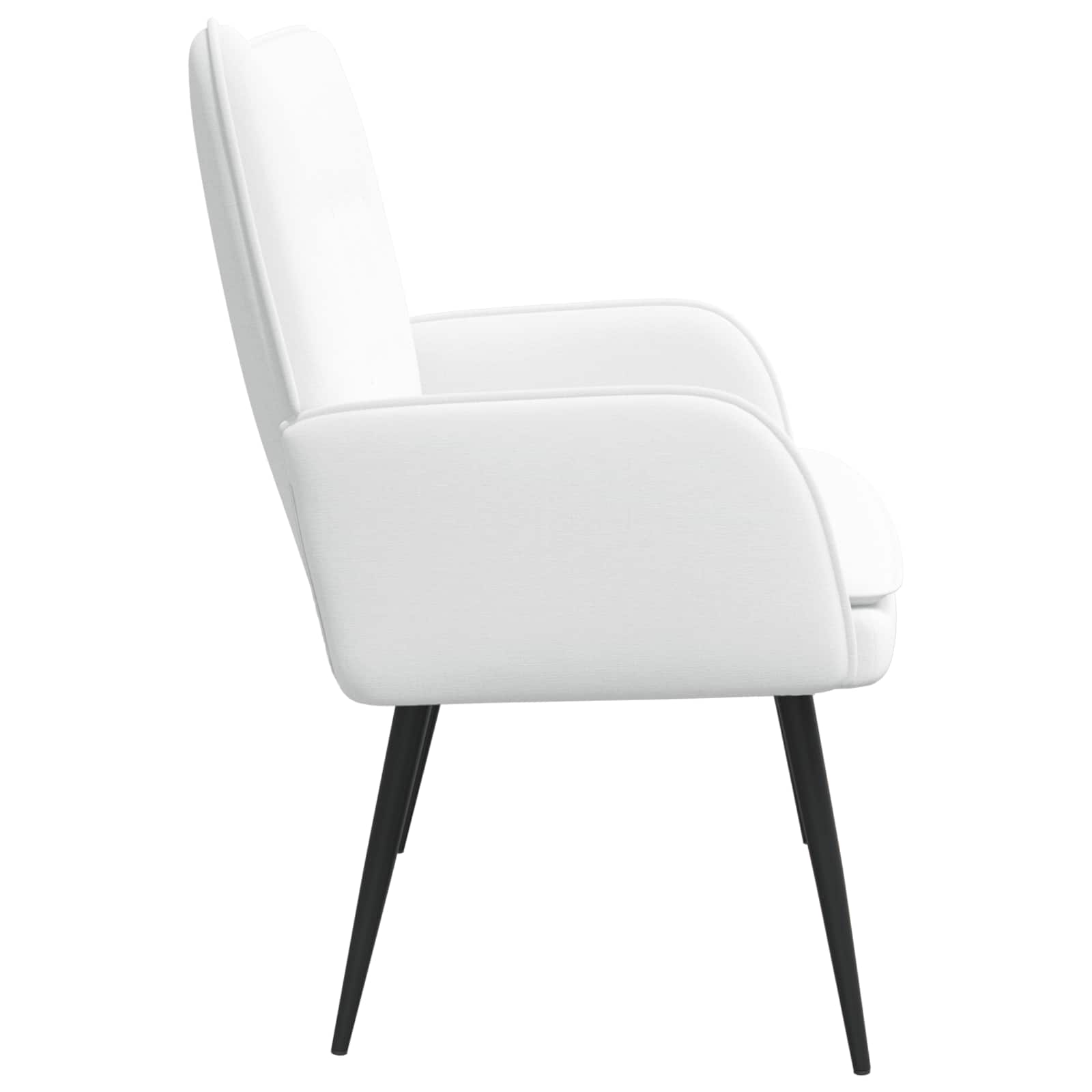 vidaXL Sofa dwuosobowa Biały 115 x 61 x 87 cm tkanina