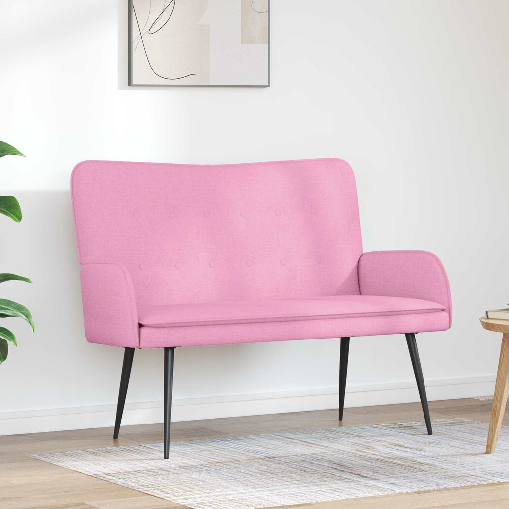 vidaXL Sofa dwuosobowa różowy 115 x 61 x 87 cm tkanina