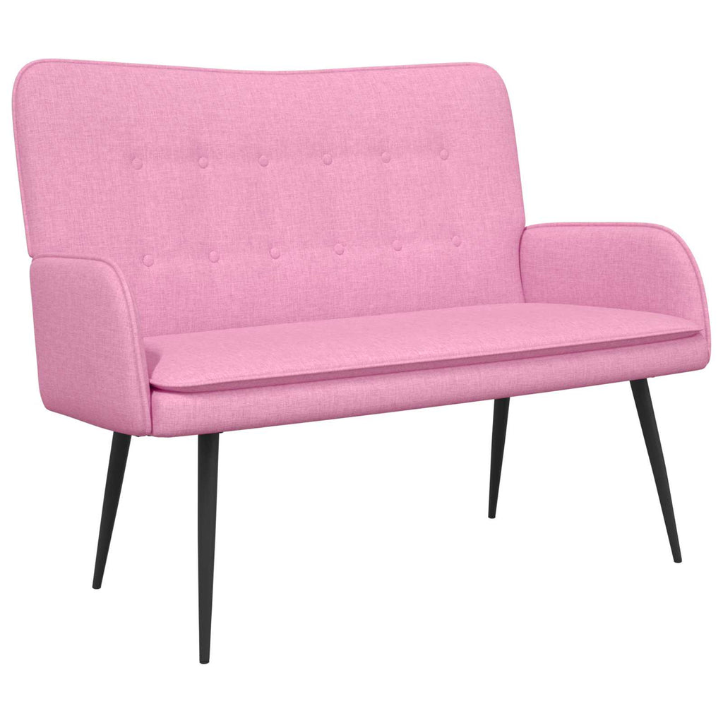 vidaXL Sofa dwuosobowa różowy 115 x 61 x 87 cm tkanina