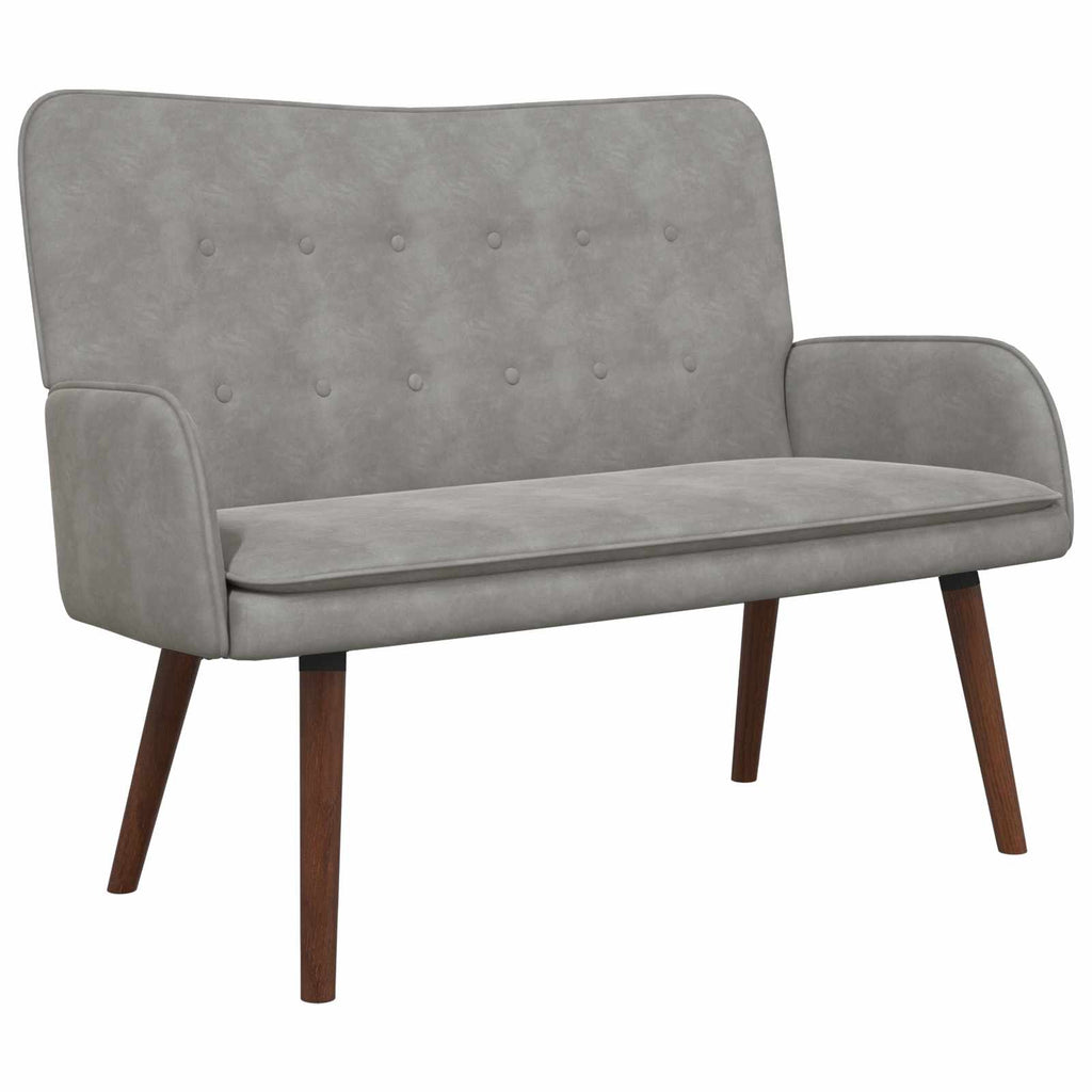 vidaXL Sofa dwuosobowa jasnoszary 115 x 61 x 87 cm Welur