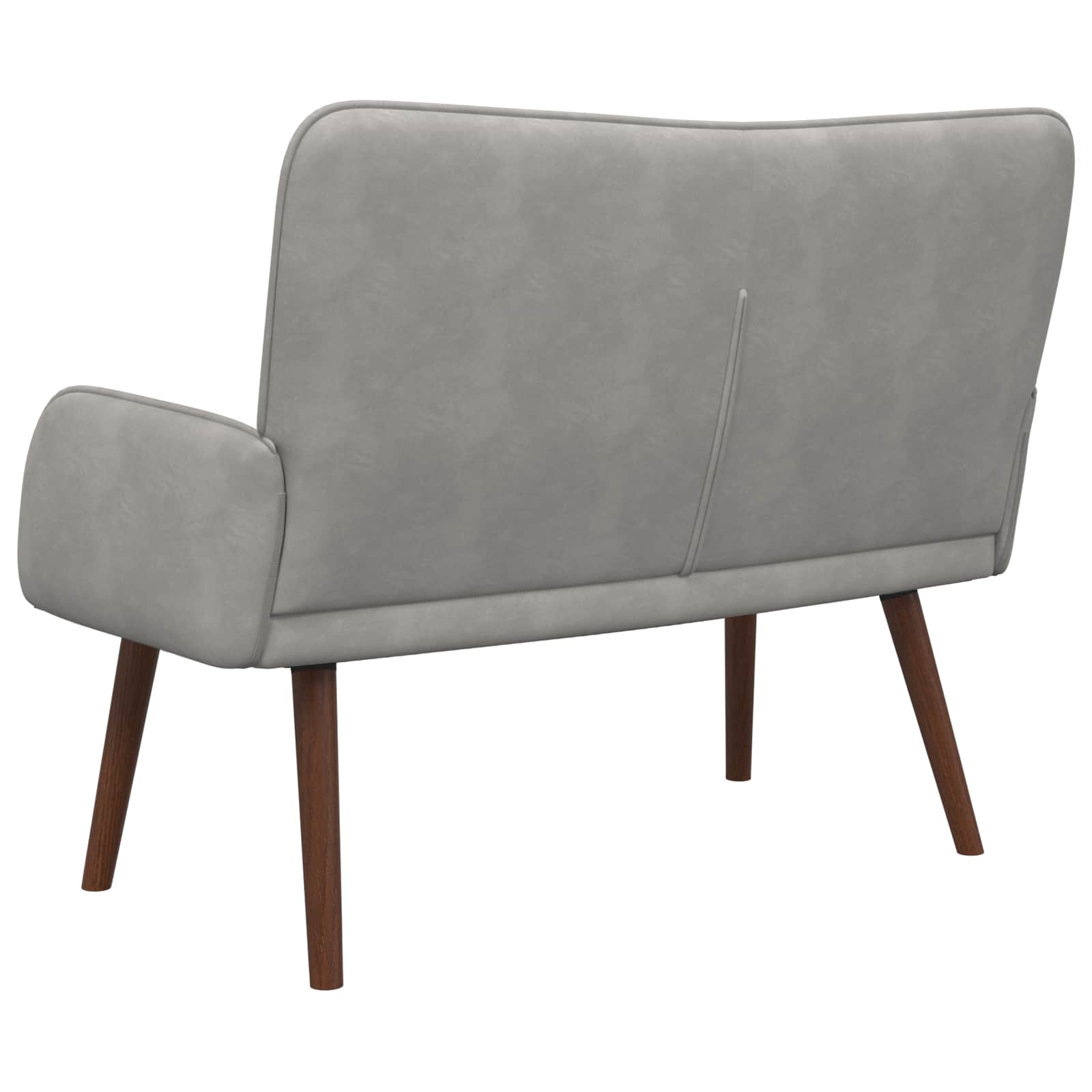 vidaXL Sofa dwuosobowa jasnoszary 115 x 61 x 87 cm Welur