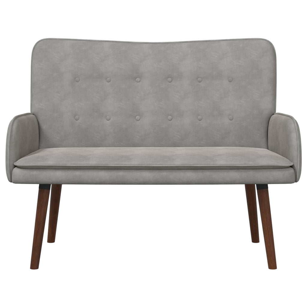 vidaXL Sofa dwuosobowa jasnoszary 115 x 61 x 87 cm Welur