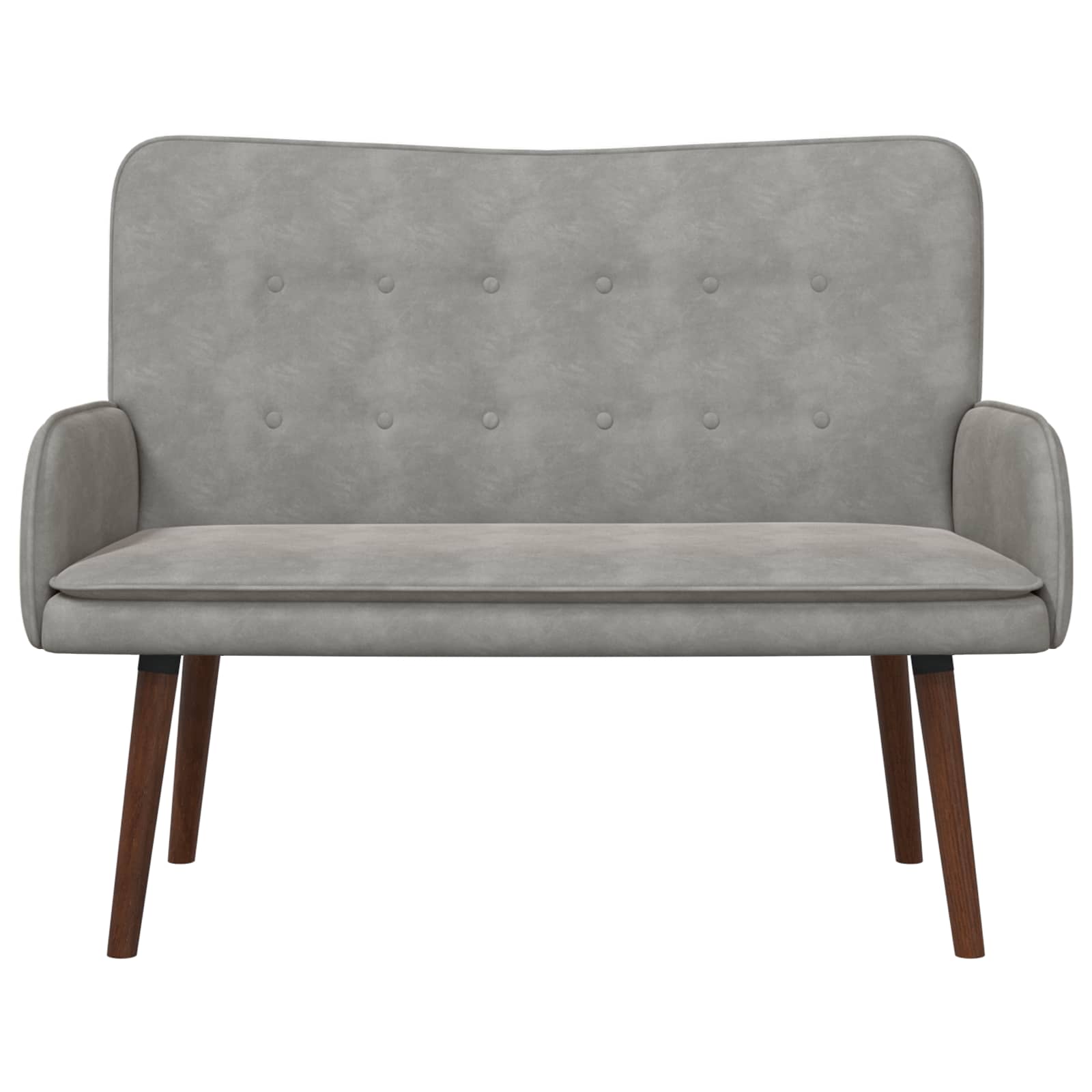 vidaXL Sofa dwuosobowa jasnoszary 115 x 61 x 87 cm Welur