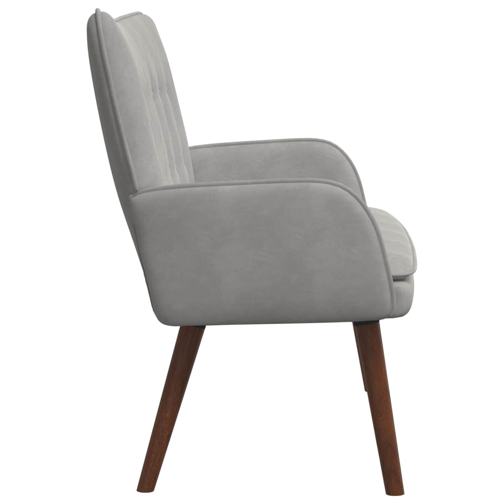 vidaXL Sofa dwuosobowa jasnoszary 115 x 61 x 87 cm Welur