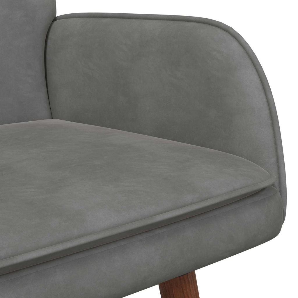 vidaXL Sofa dwuosobowa ciemnoszary 115 x 61 x 87 cm Welur