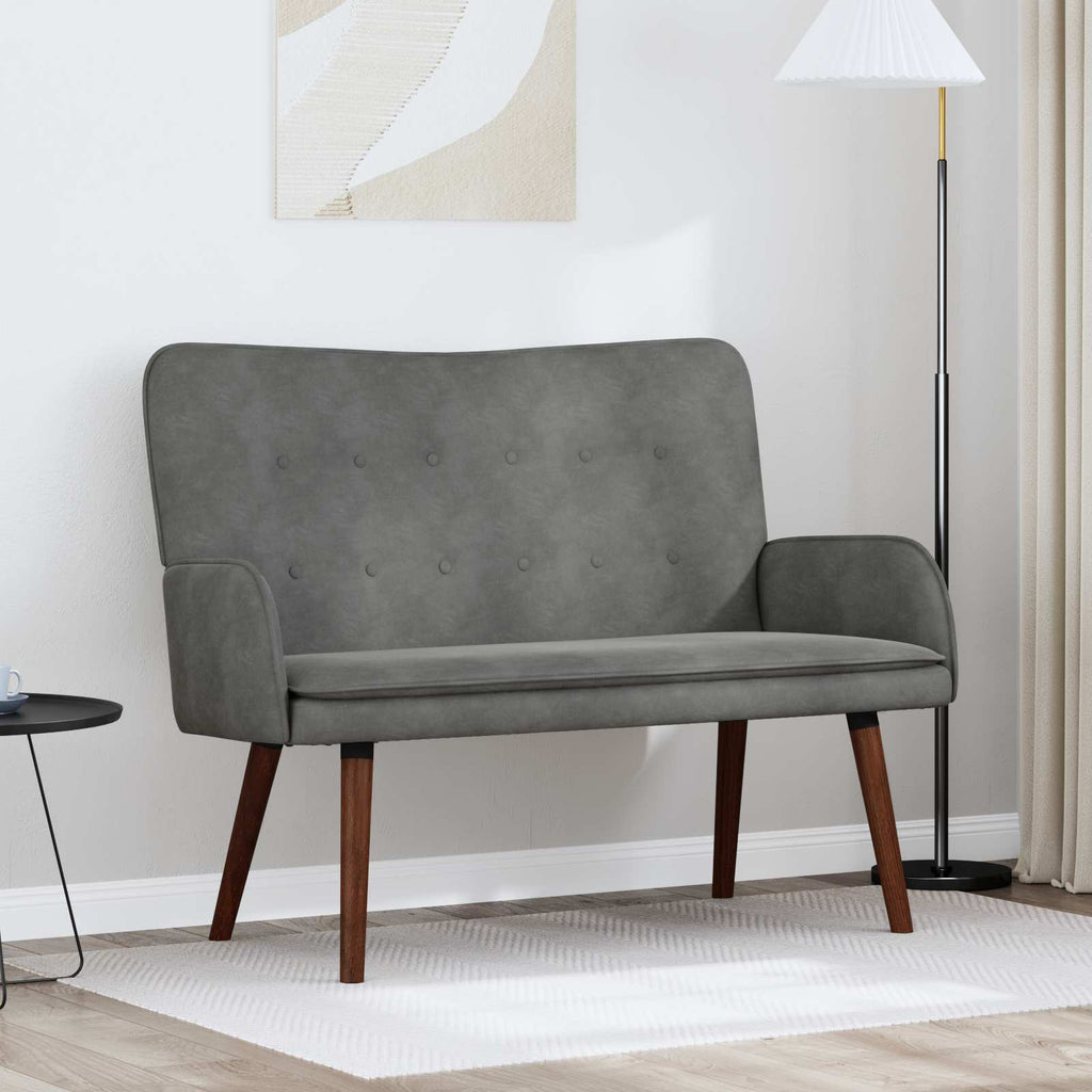 vidaXL Sofa dwuosobowa ciemnoszary 115 x 61 x 87 cm Welur