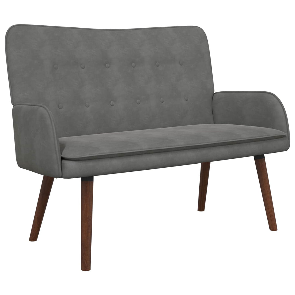 vidaXL Sofa dwuosobowa ciemnoszary 115 x 61 x 87 cm Welur