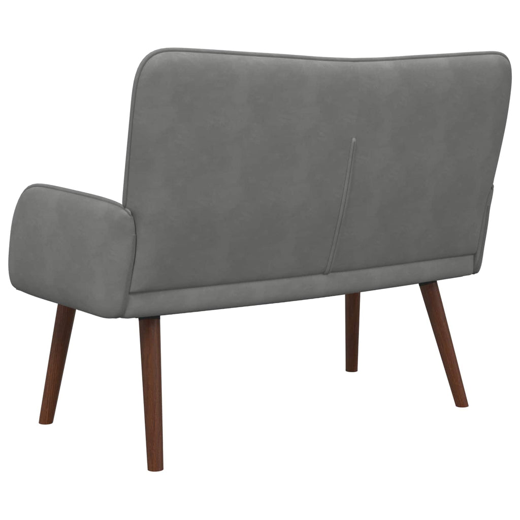 vidaXL Sofa dwuosobowa ciemnoszary 115 x 61 x 87 cm Welur