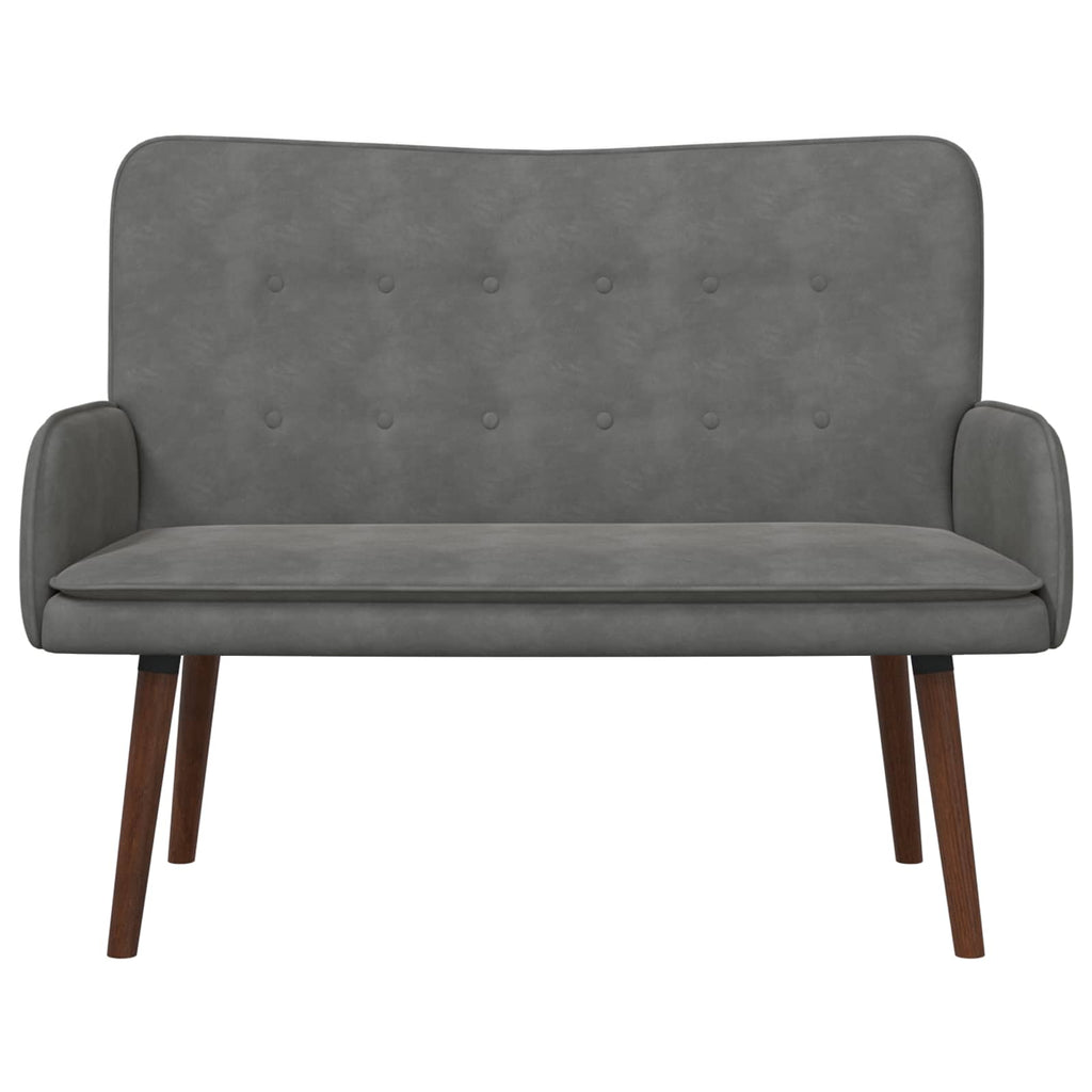 vidaXL Sofa dwuosobowa ciemnoszary 115 x 61 x 87 cm Welur