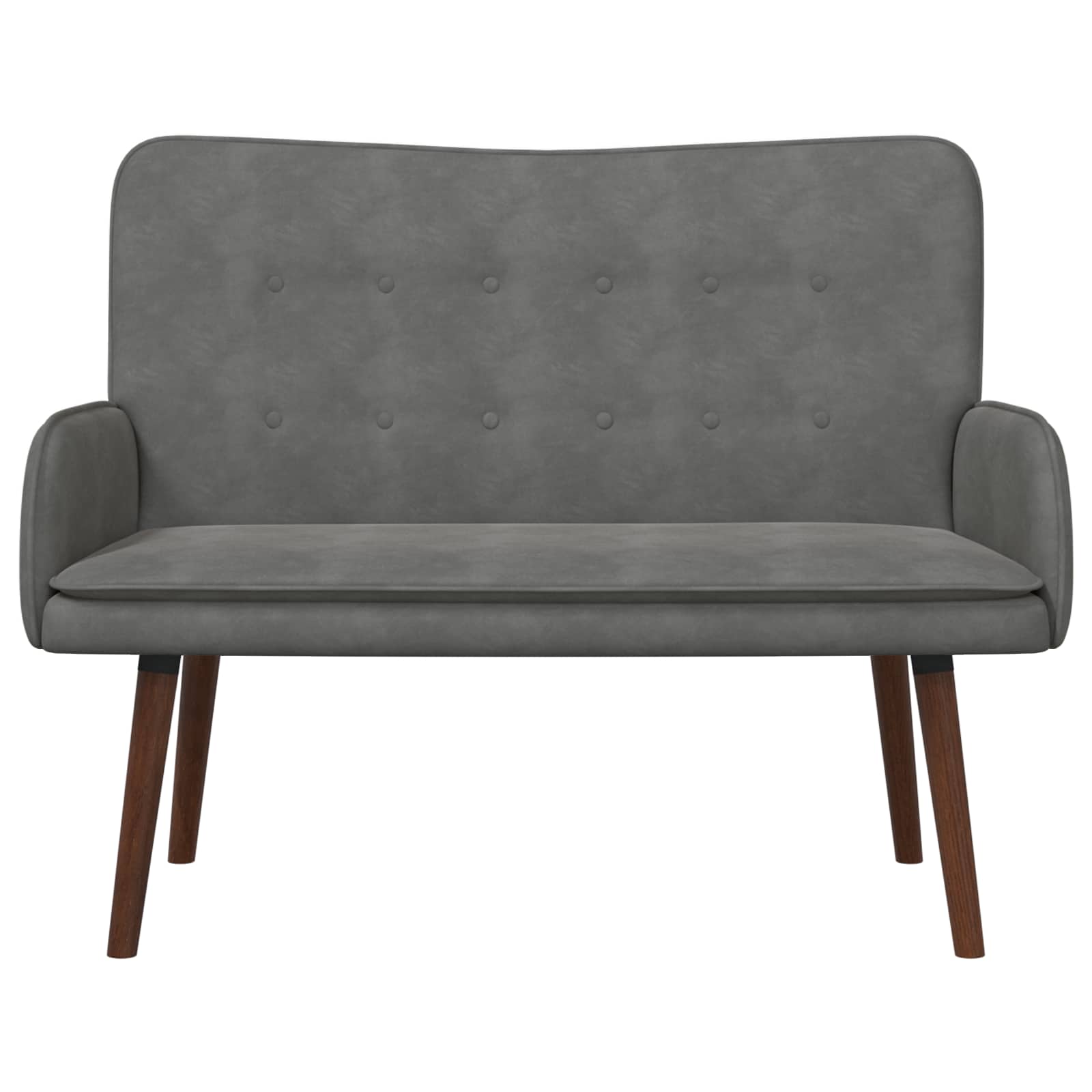 vidaXL Sofa dwuosobowa ciemnoszary 115 x 61 x 87 cm Welur